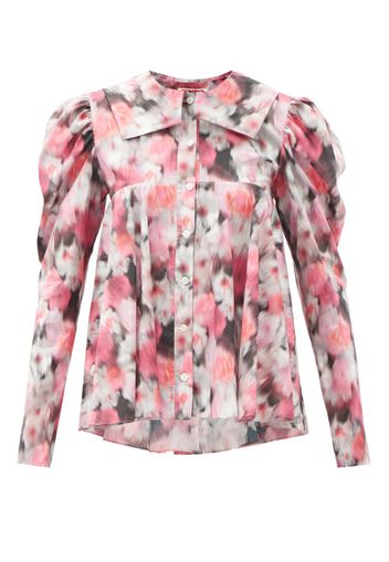 Matty Bovan - Dolly Balloon-sleeves Floral-print Blouse - Womens - Pink Multi