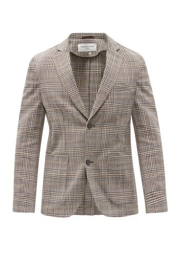 Officine Générale - Prince Of Wales Check Cotton-twill Blazer - Mens - Brown Multi