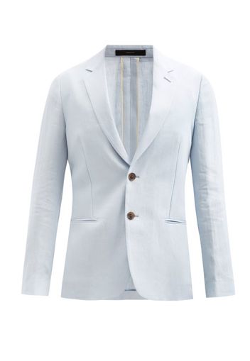 Paul Smith - Single-breasted Linen Blazer - Mens - Light Blue