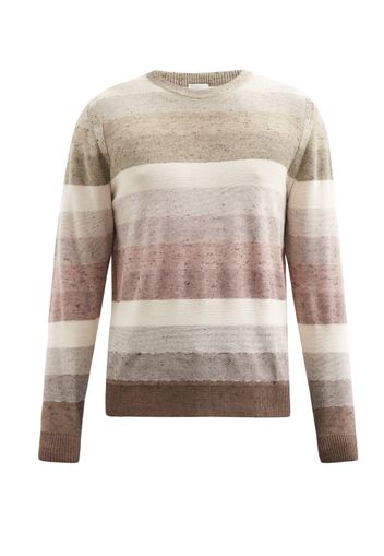 Paul Smith - Striped Crew-neck Sweater - Mens - Beige Multi