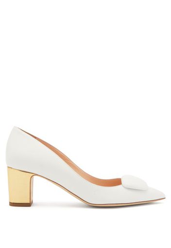 Rupert Sanderson - Clava Metal-heel Pumps - Womens - White Gold