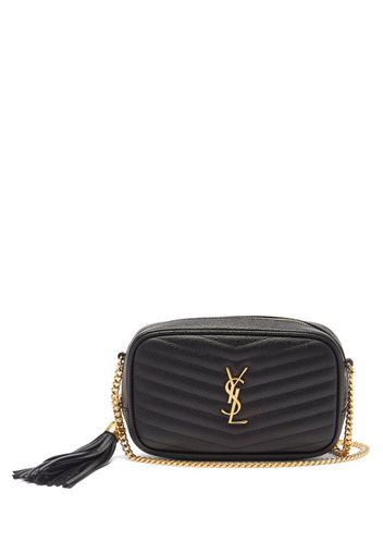 Neutral Lou mini quilted-leather cross-body bag, Saint Laurent