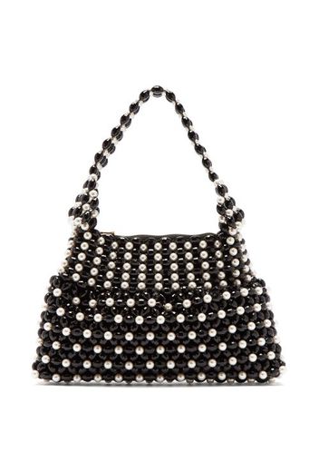 Shrimps - Quinn Faux Pearl-embellished Bag - Womens - Black White