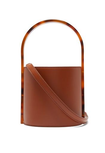 Staud - Bisset Acetate And Leather Bucket Bag - Womens - Tan Multi