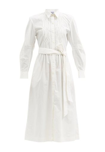 Thierry Colson - Wilda Pintucked Cotton-poplin Shirt Dress - Womens - White