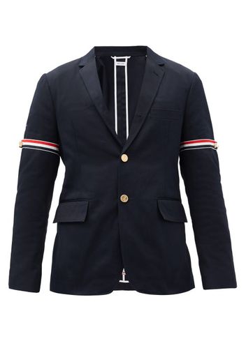 Thom Browne - Single-breasted Cotton-twill Blazer - Mens - Navy