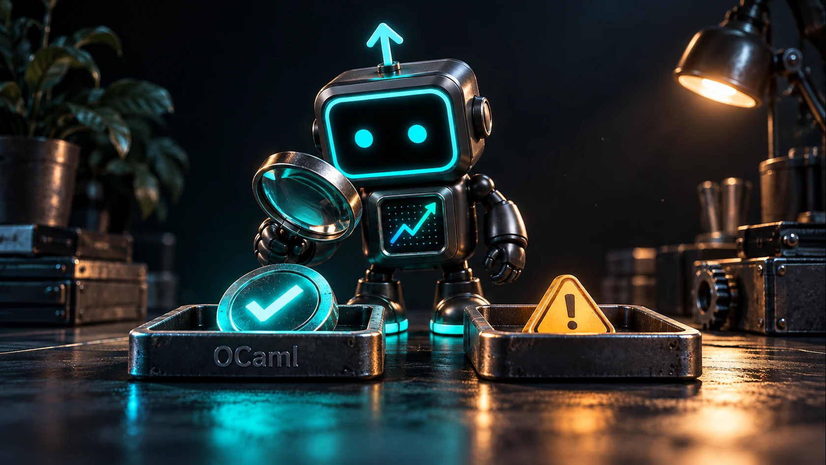 Pip inspects separate success and caution tokens for an OCaml data workflow.
