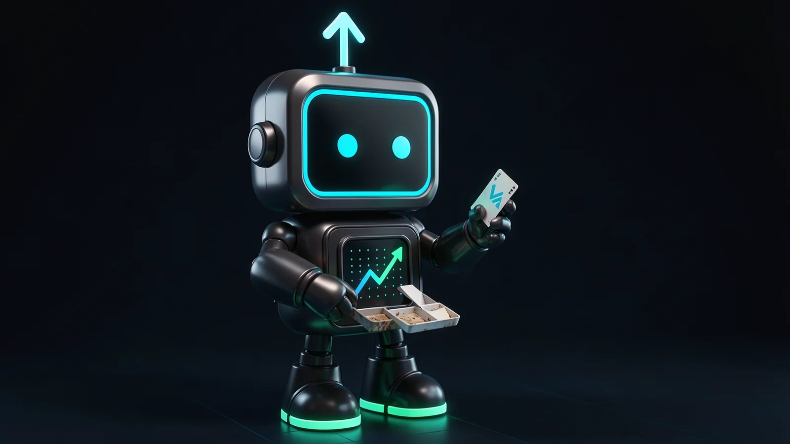 Pip, the FXMacroData robot mascot, pulls index cards out of an emptied, dusty filing drawer and sorts them into three neat trays, one card mid-air.