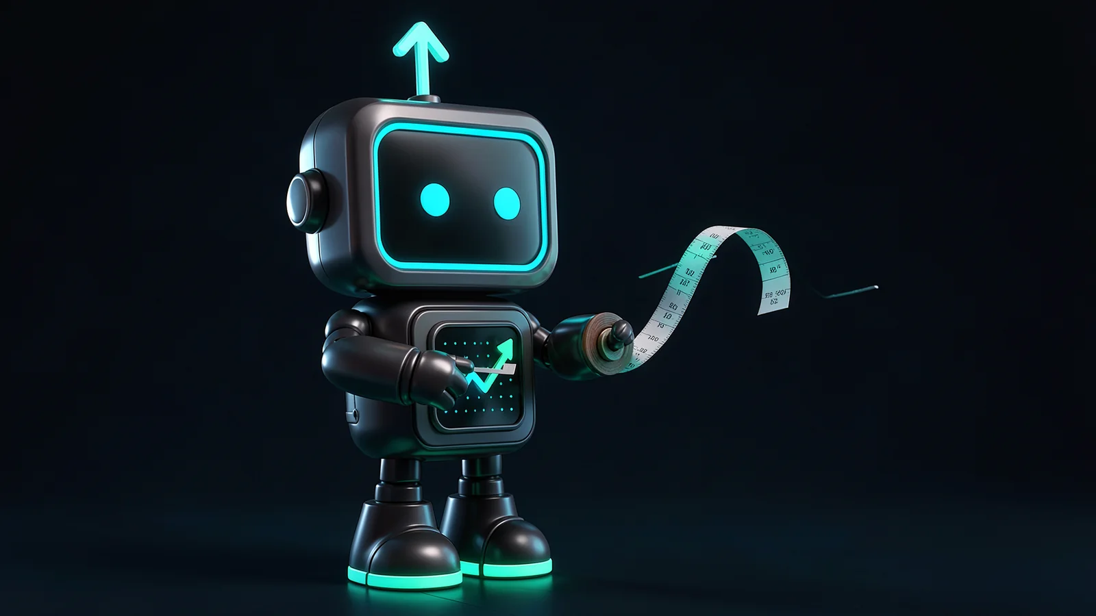 Pip, the FXMacroData robot mascot, clips a small tag onto a long paper ribbon of price ticks unspooling from a reel, where the ribbon shows a sudden jump.