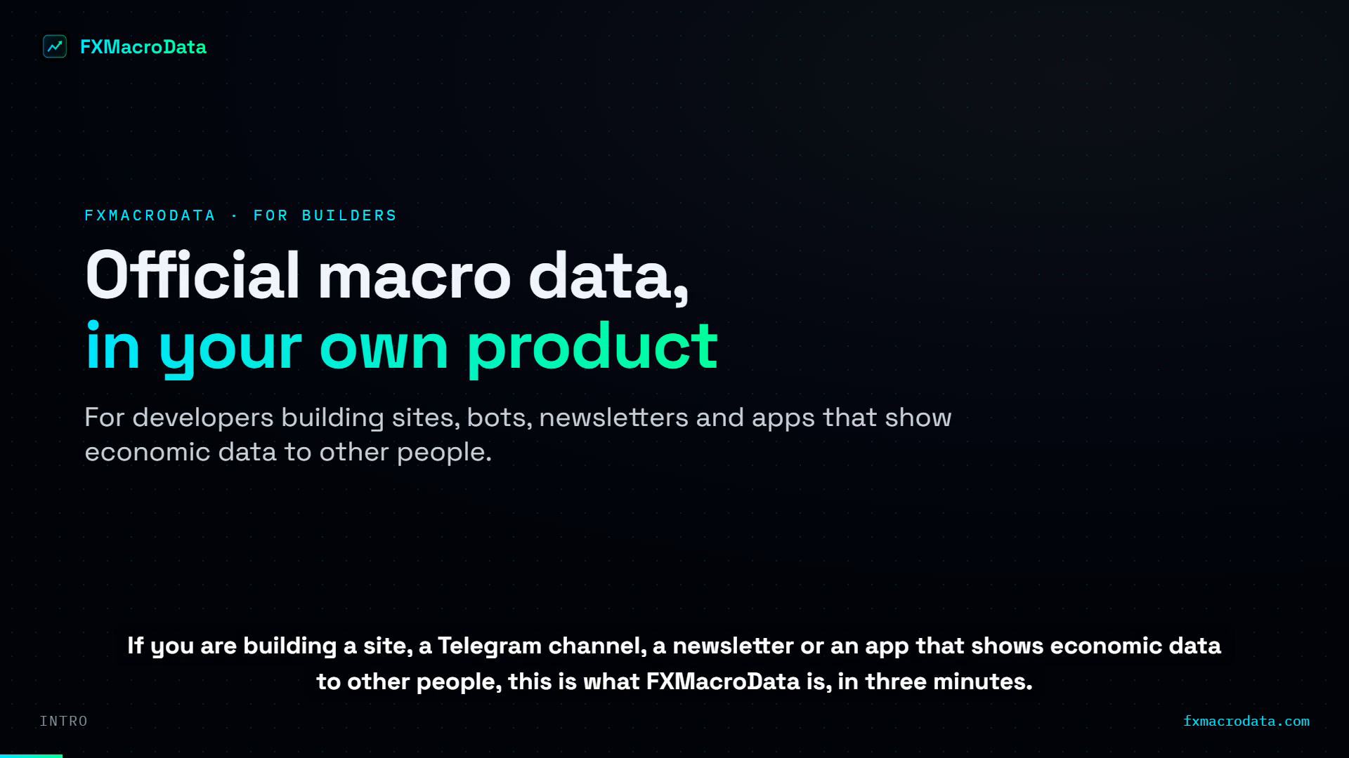 What is FXMacroData? For developers building a product