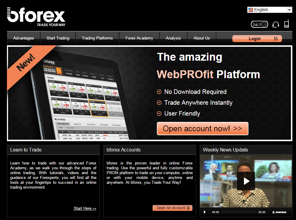 BForex website