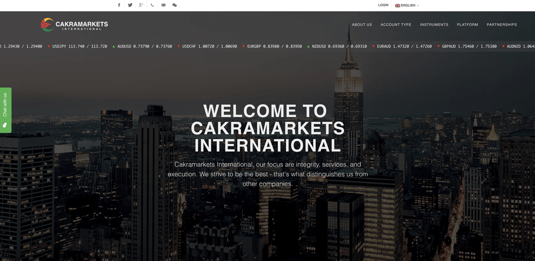 Cakramarkets website