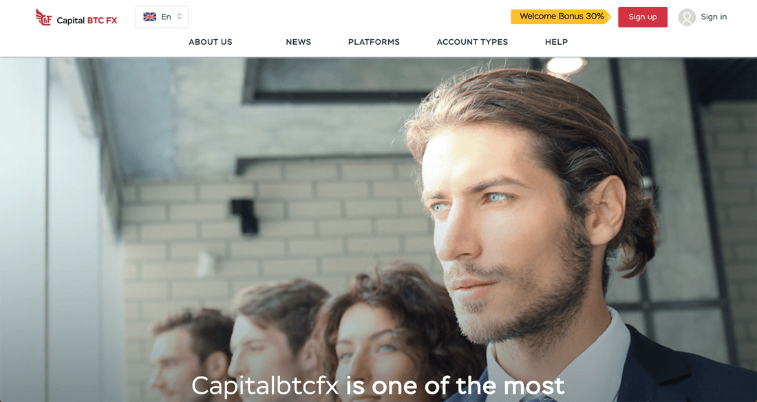 CapitalBTCFX website