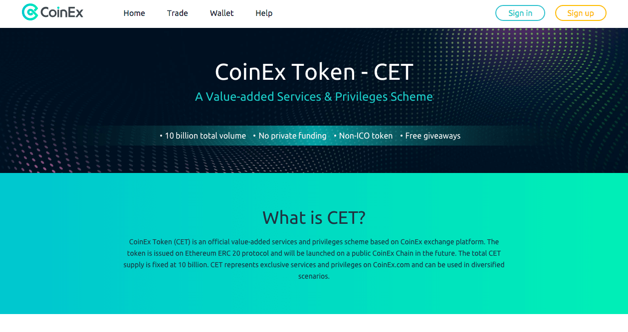 CoinEx website