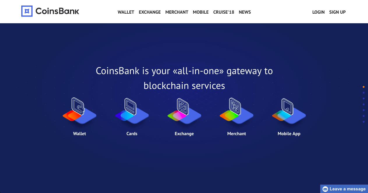 CoinsBank website