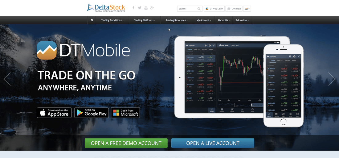 DeltaStock website
