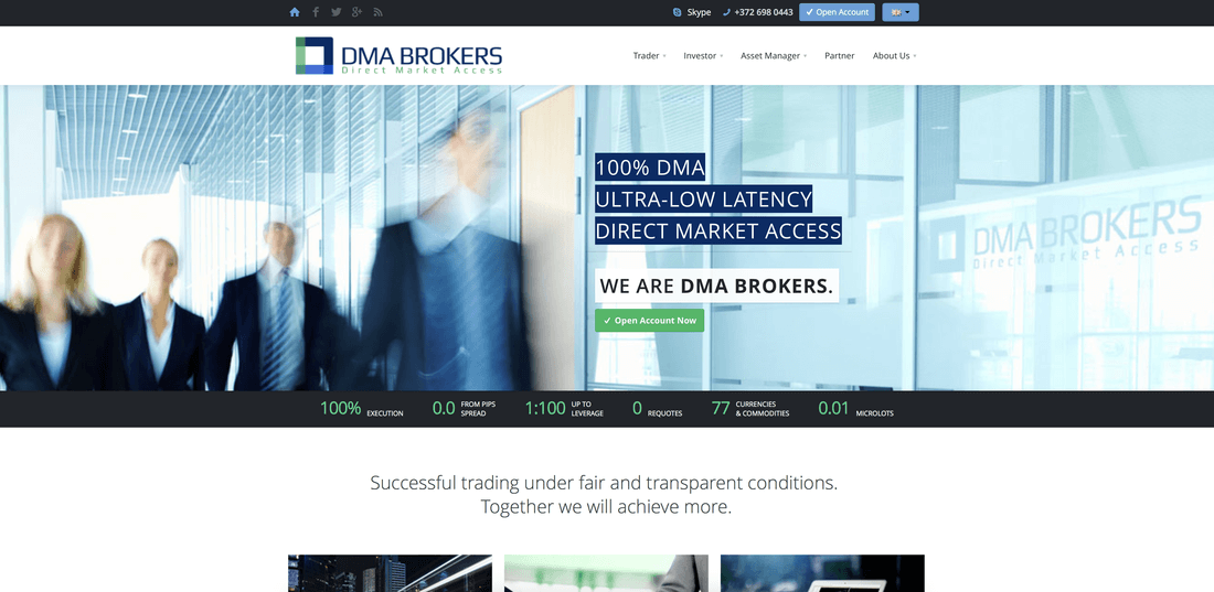 Dmabrokers website