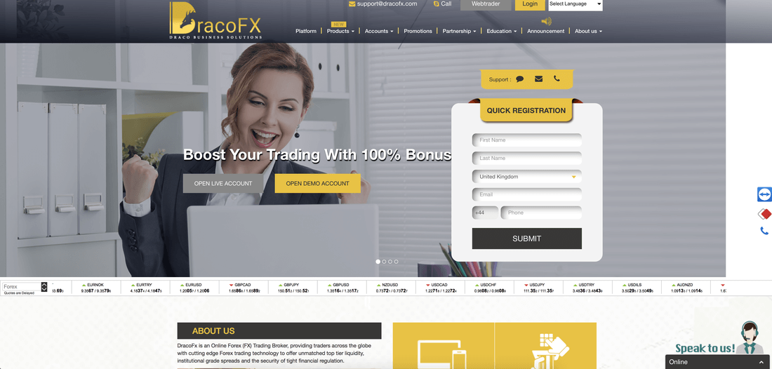 Dracofx website