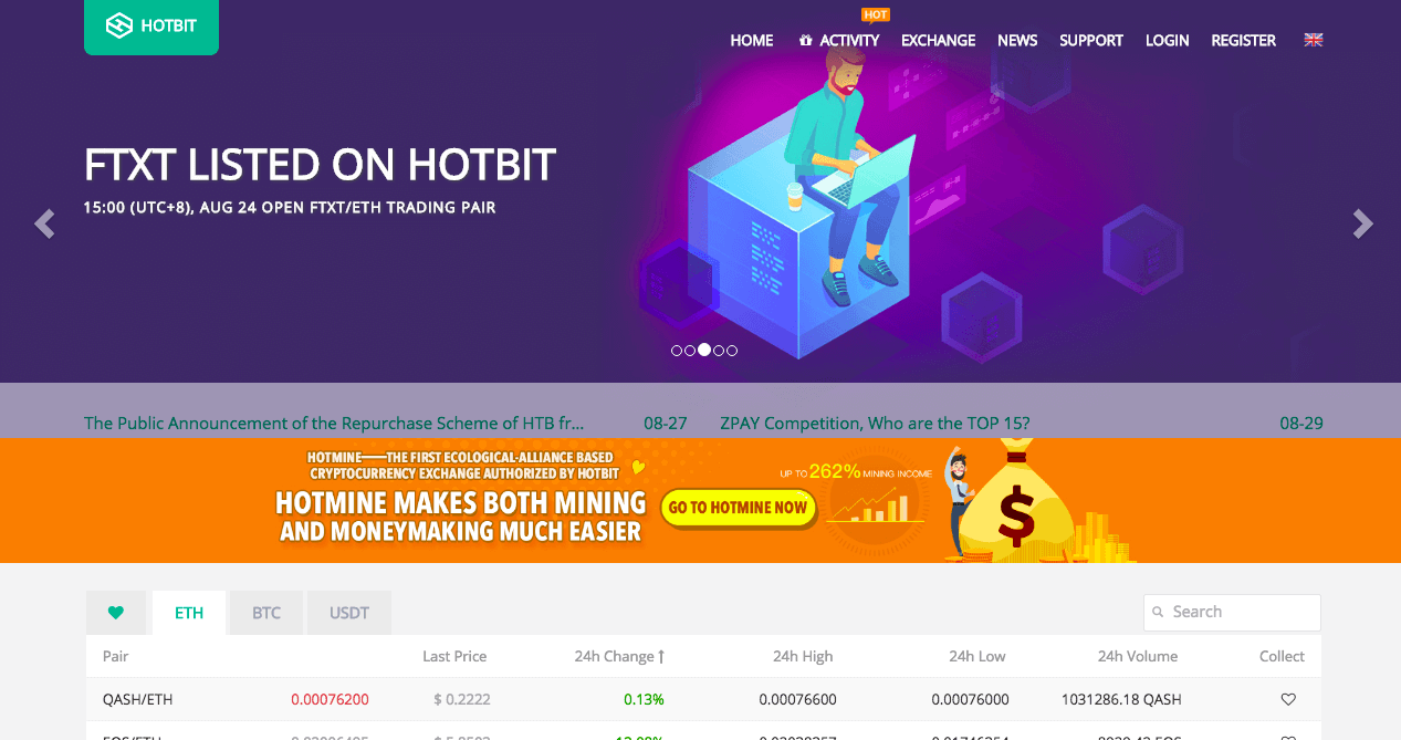 Hotbit website