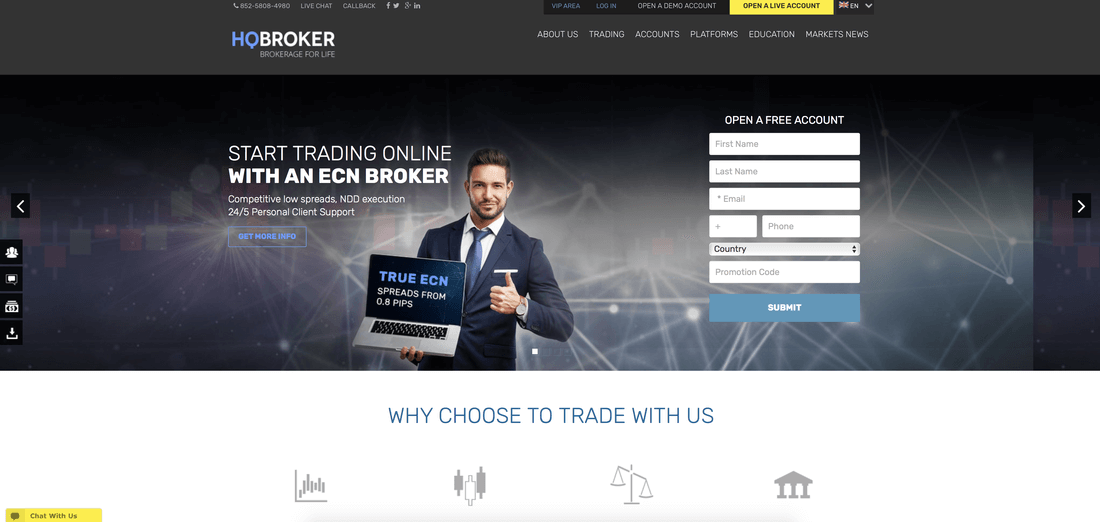 Hqbroker website