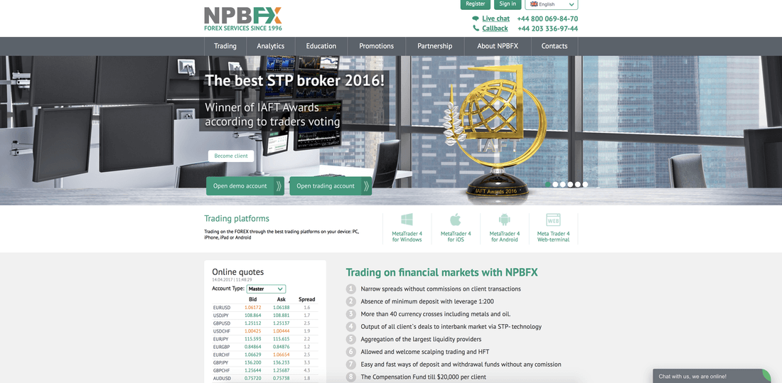 NPBFX website