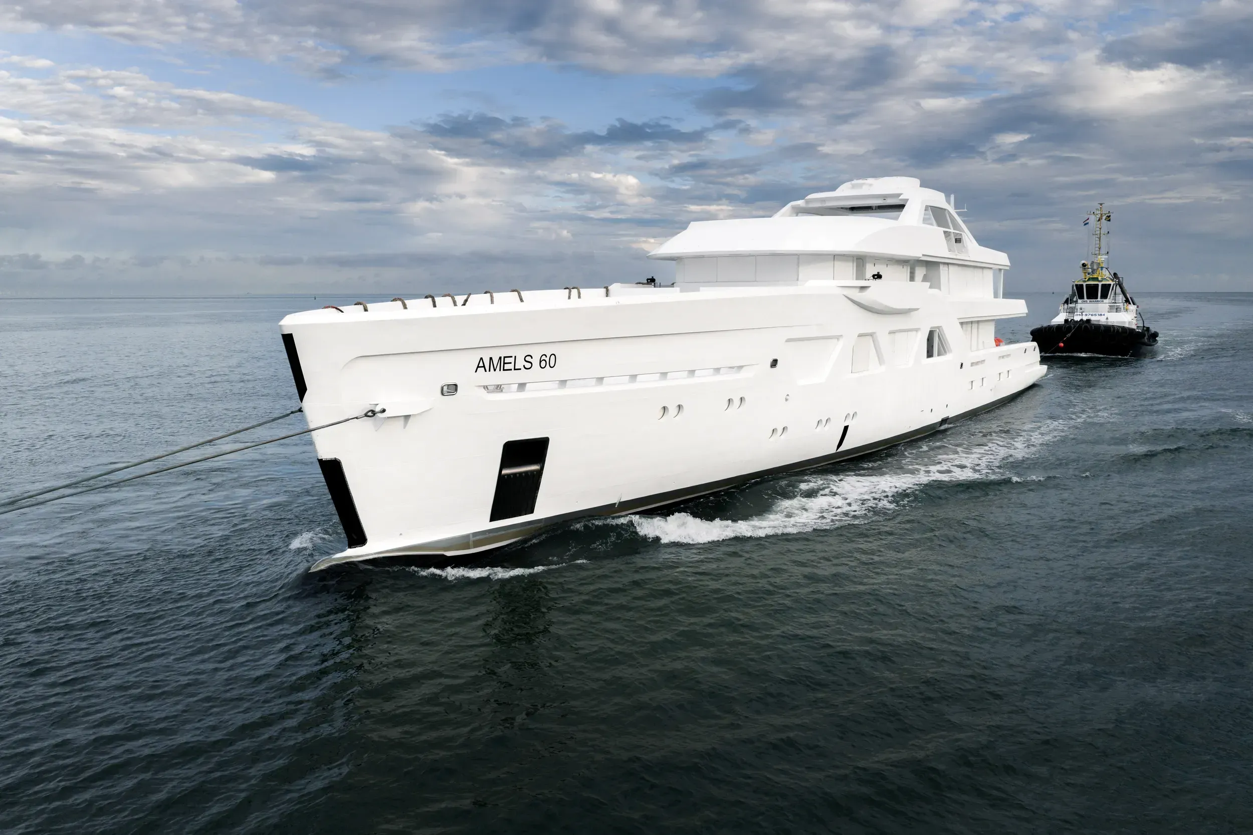Amels 60 Superyacht Arrives in Vlissingen for Outfitting
