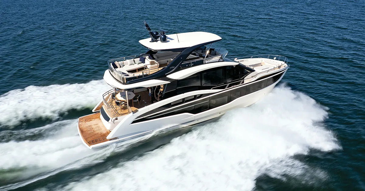 Galeon 620 Fly: Revolutionary Drop-Down Terraces Transform Luxury Cruising