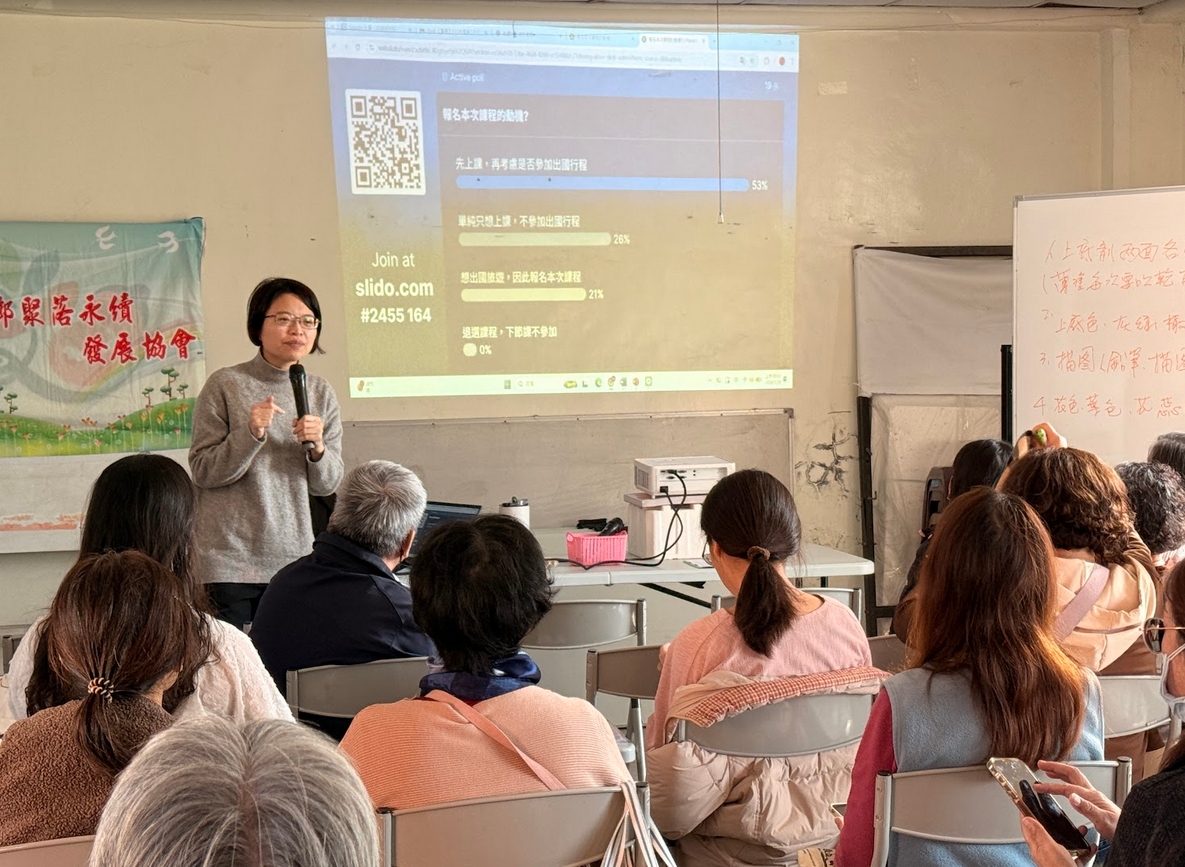 針對有意協助永續議題推廣的志工講師進行小組培訓