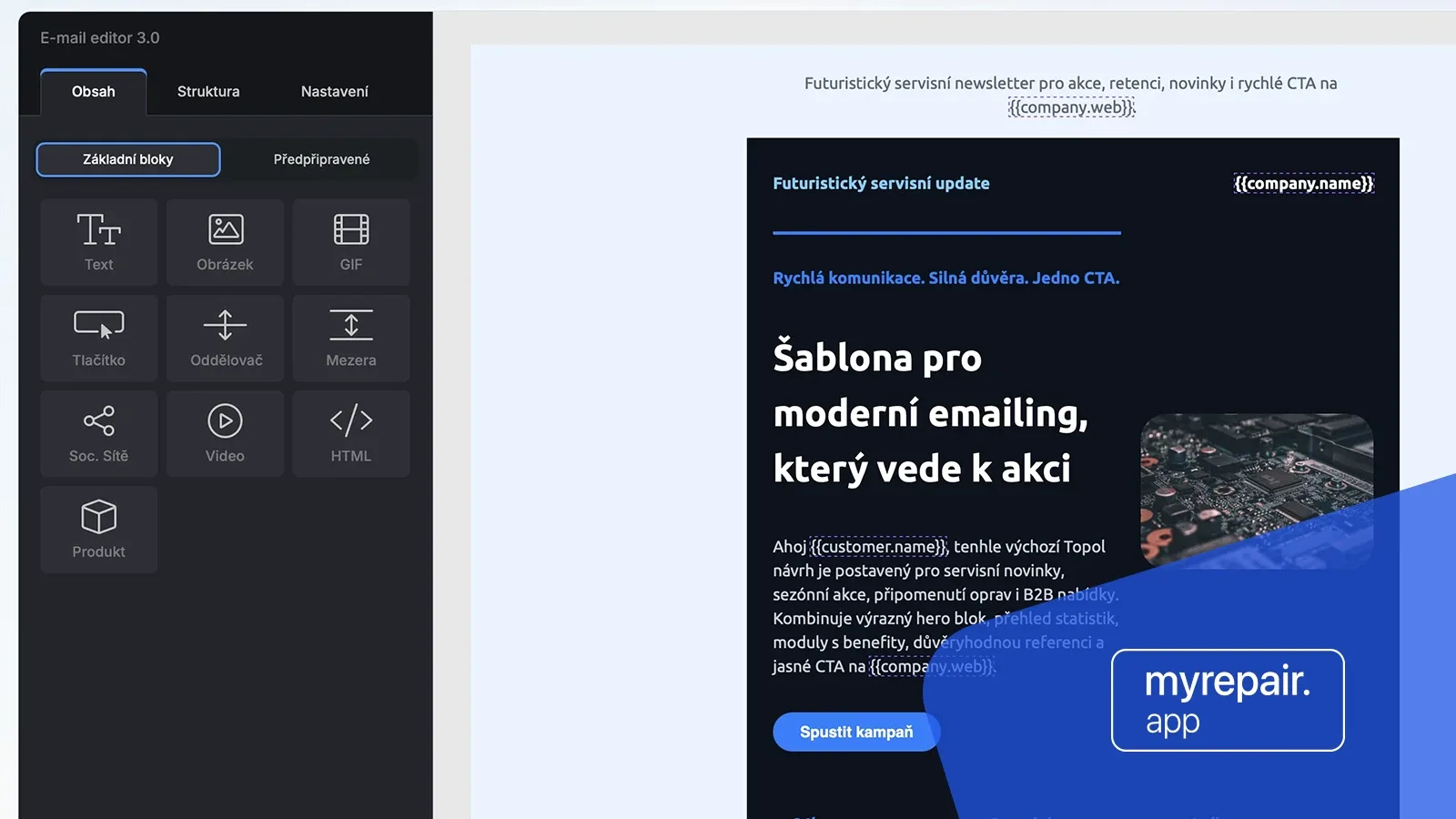Posílejte newslettery v servisní aplikaci MyRepair.app (návod)