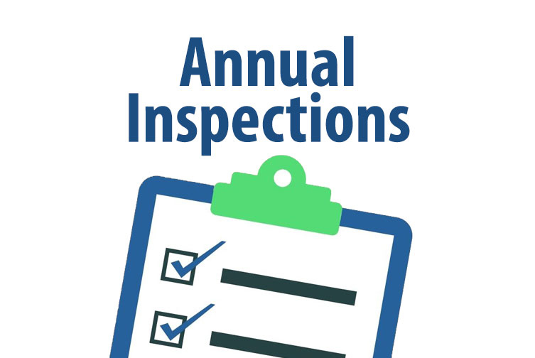 Annual Inspections written above a clipboard