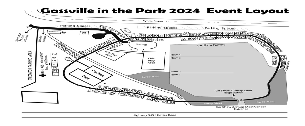 Map Gassville in the Park 2024