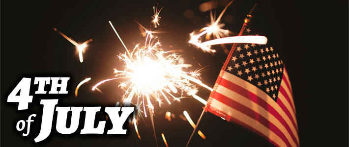 Fourth of July, Flag with sparklers