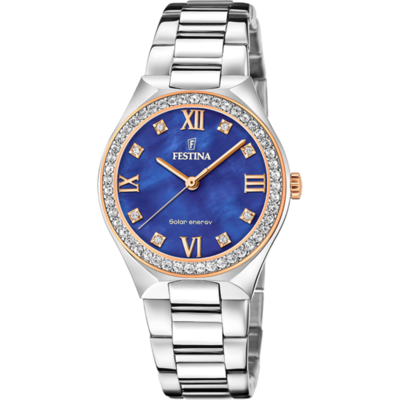 FESTINA SOLAR ENERGY F20658/2 AZUL ACERO INOXIDABLE 316L, MUJER