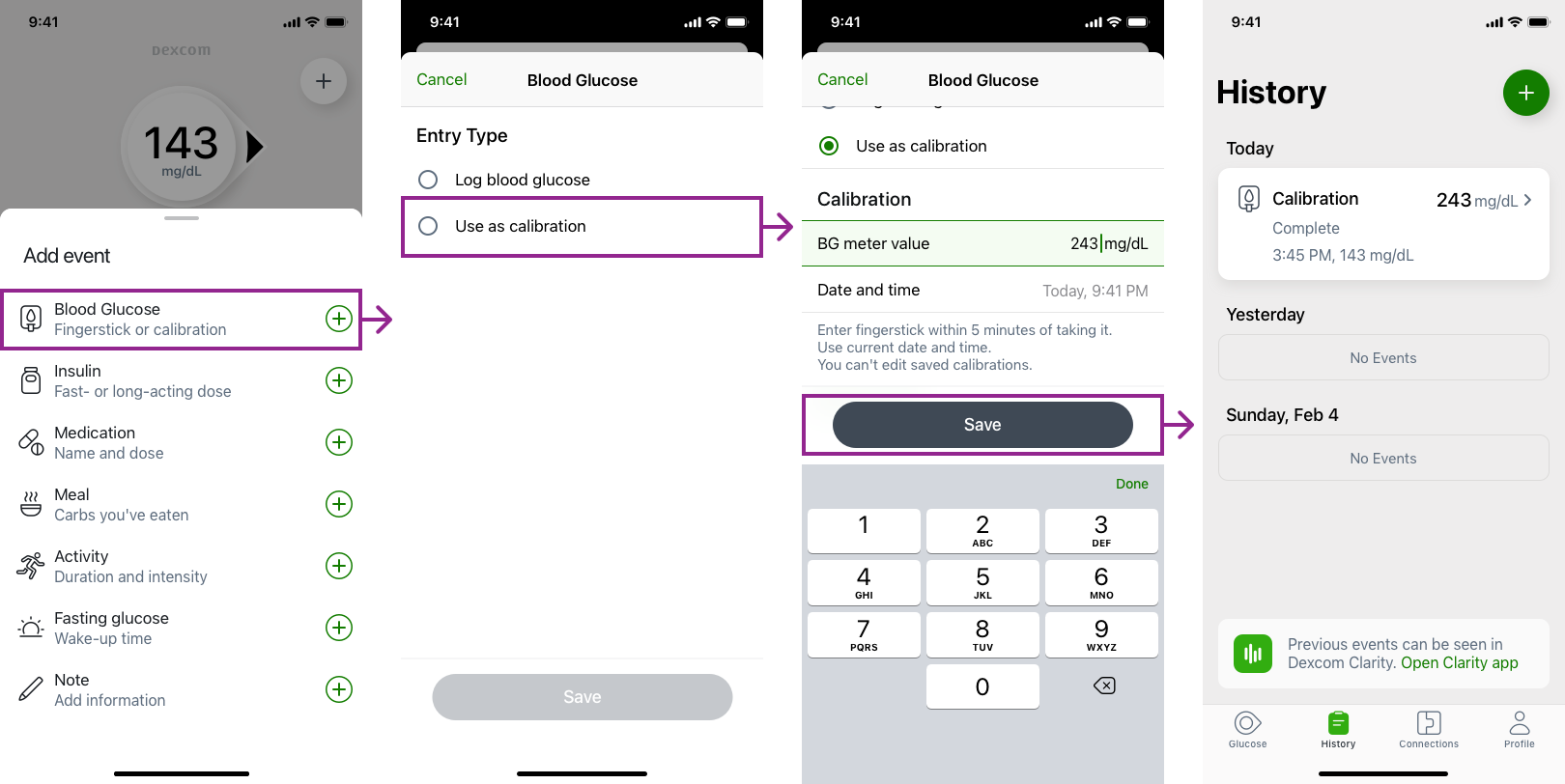 Calibration Mobile App Screen