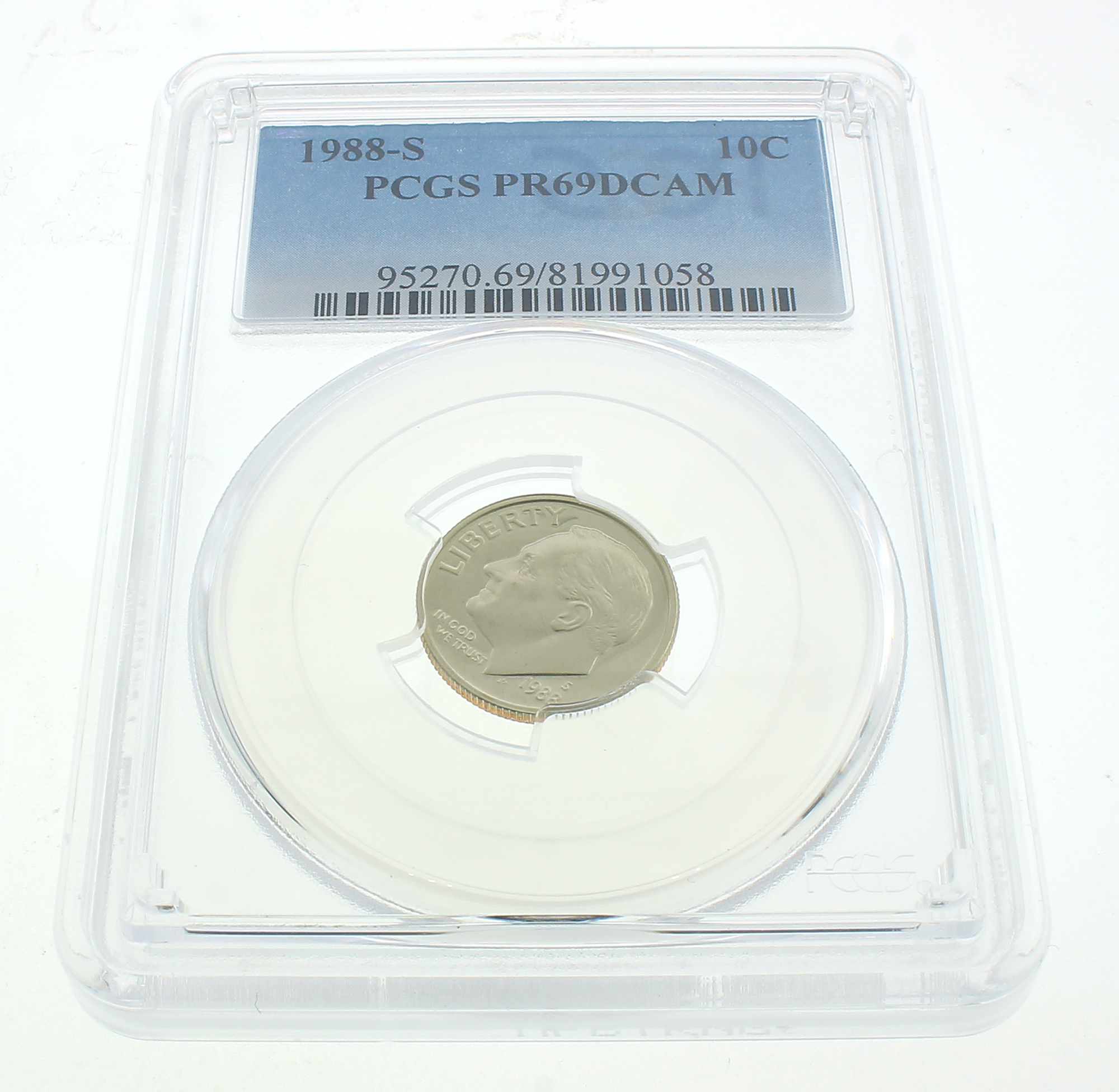 1988-S Roosevelt Dime Graded PCGS PR69DCAM