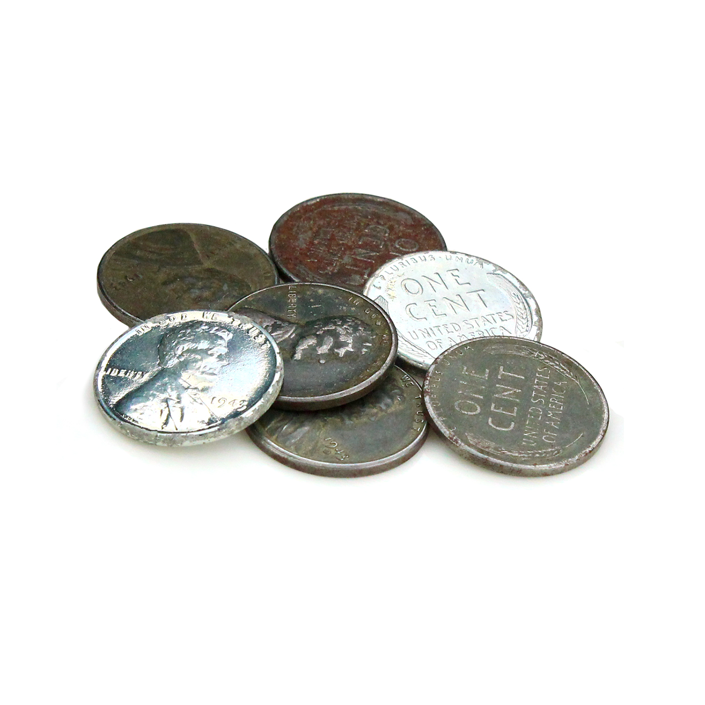 (7) 1943 Lincoln One Cent Steel Pennies