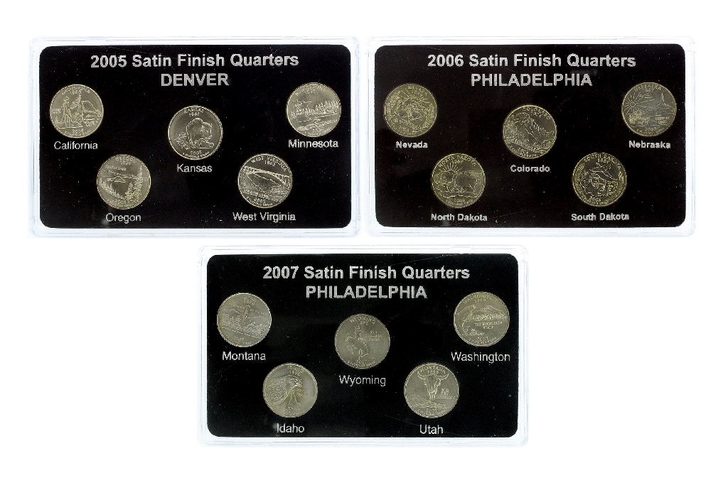 2005-2007 U.S. P and D mint State Quarters Coins Set