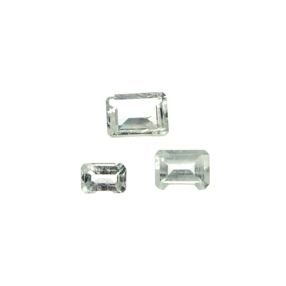 2.83CT Rectangular Step Cut Natural Aquamarine Parcel
