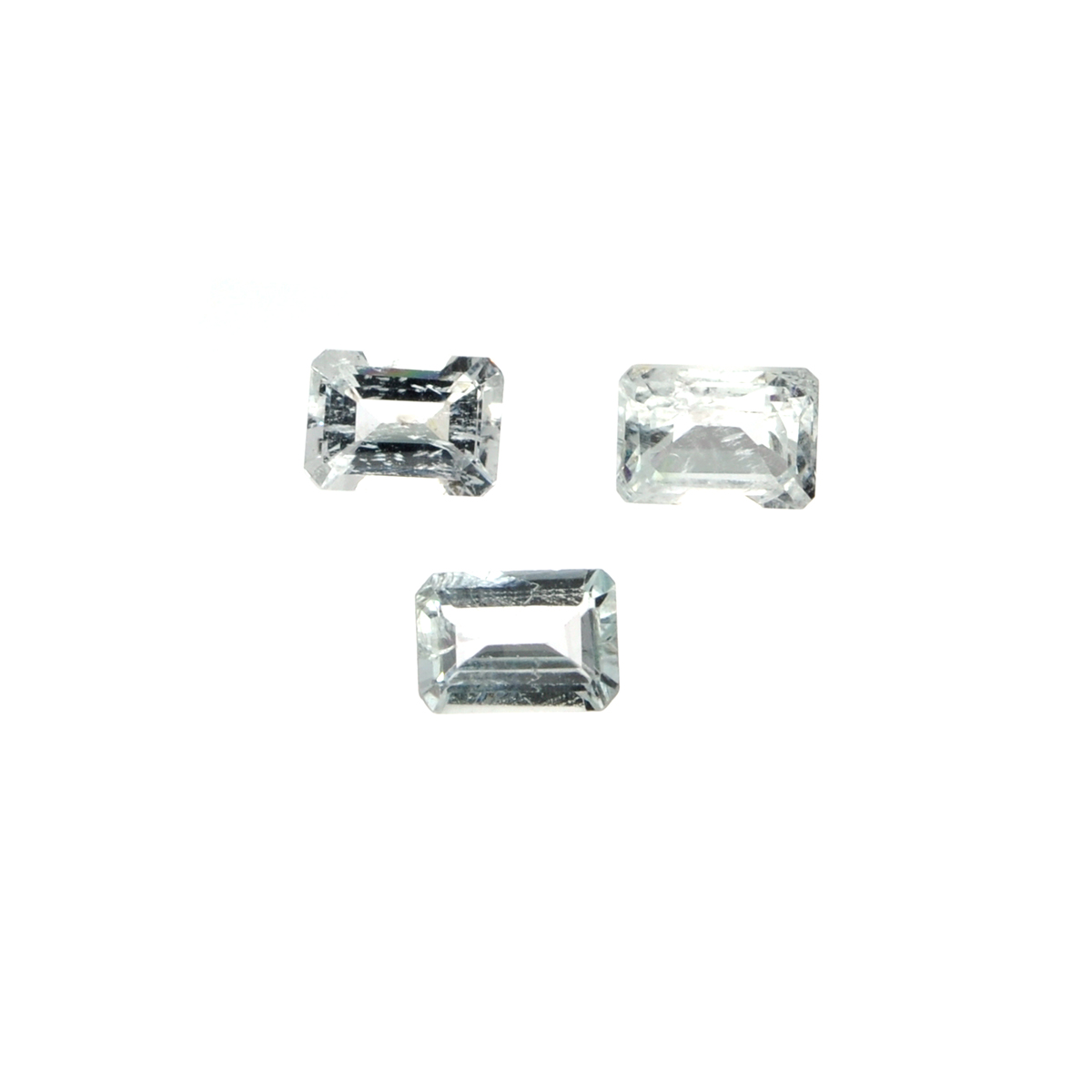 2.72CT Rectangular Step Cut Natural Aquamarine Parcel