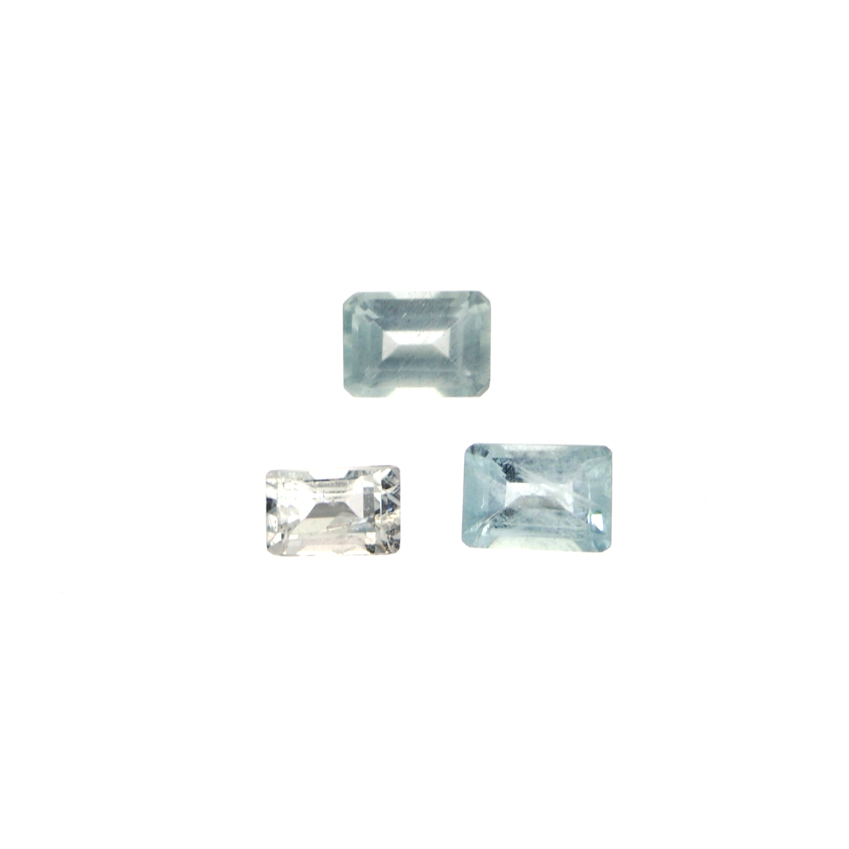 2.52CT Rectangular Step Cut Natural Aquamarine Parcel