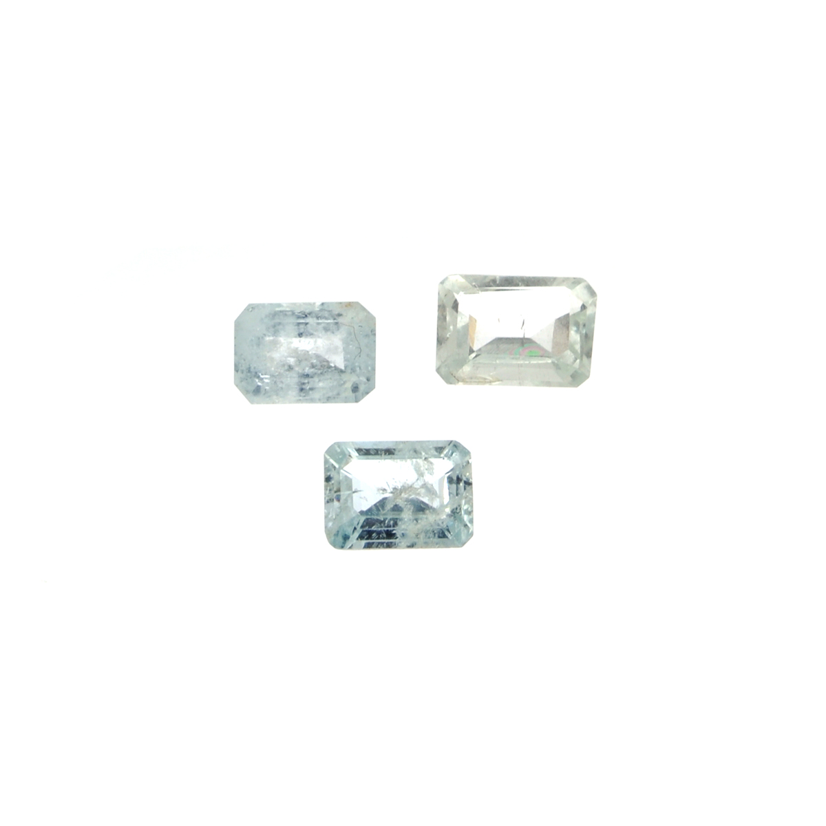 2.81CT Rectangular Step Cut Natural Aquamarine Parcel