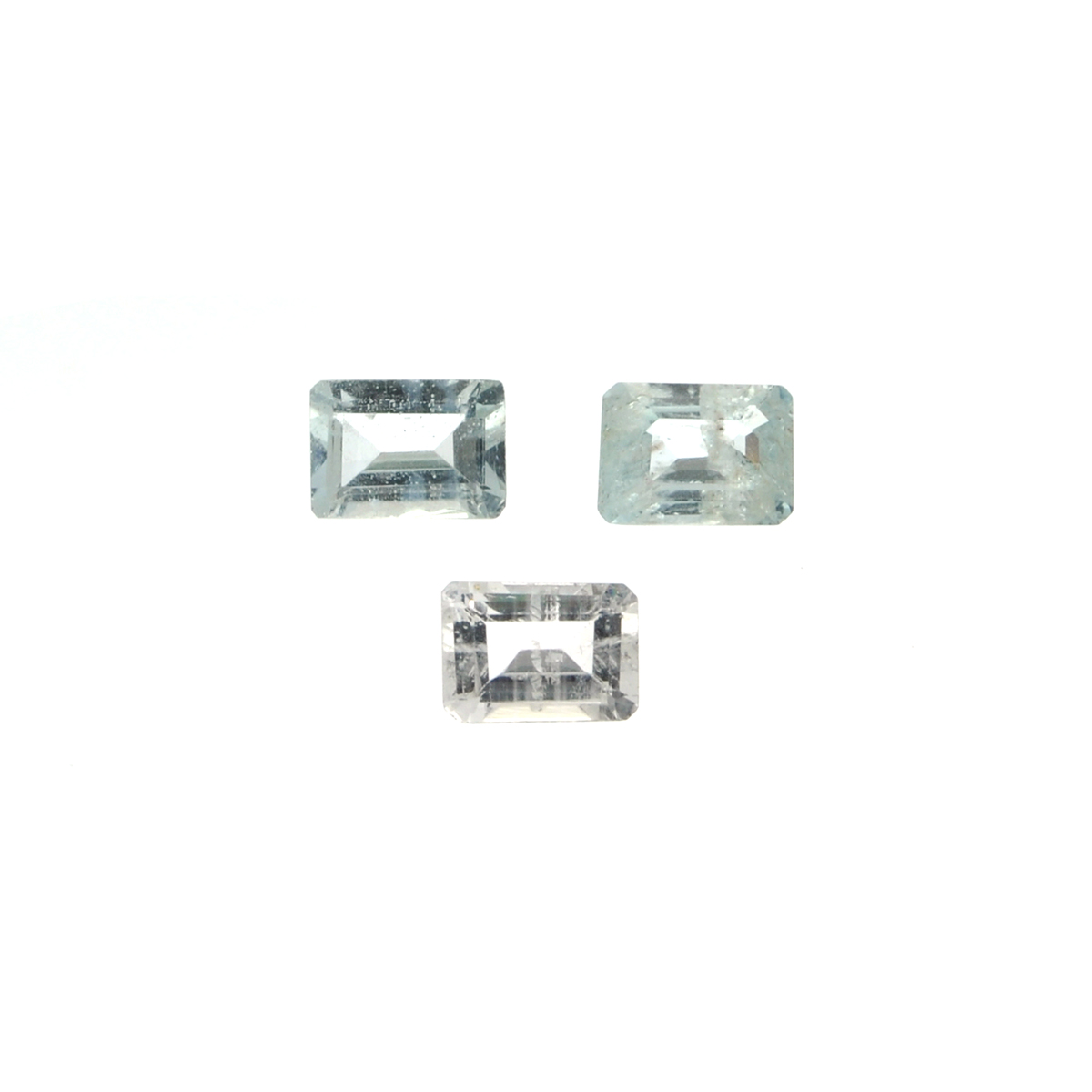 2.61CT Rectangular Step Cut Natural Aquamarine Parcel