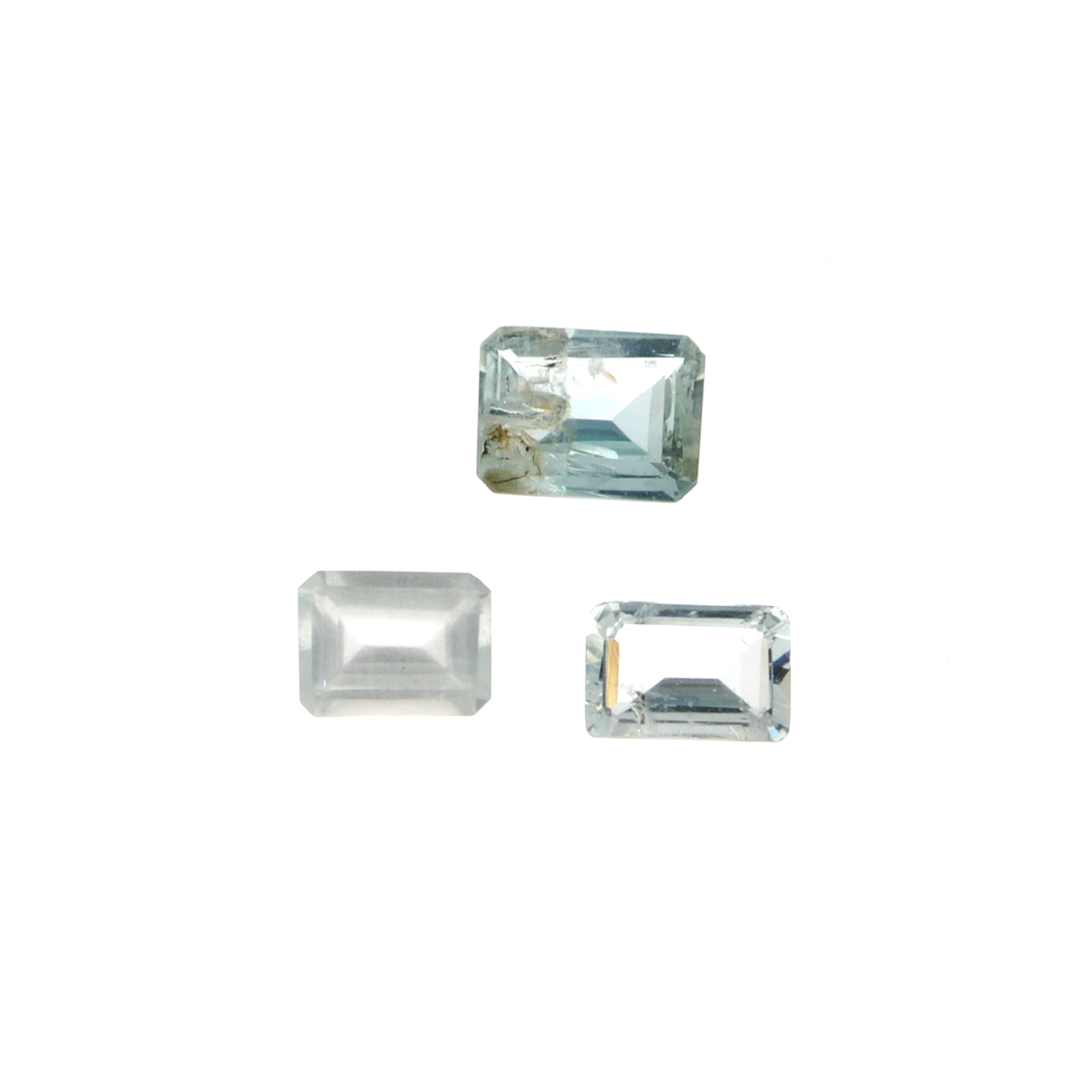 2.50CT Rectangular Step Cut Natural Aquamarine Parcel