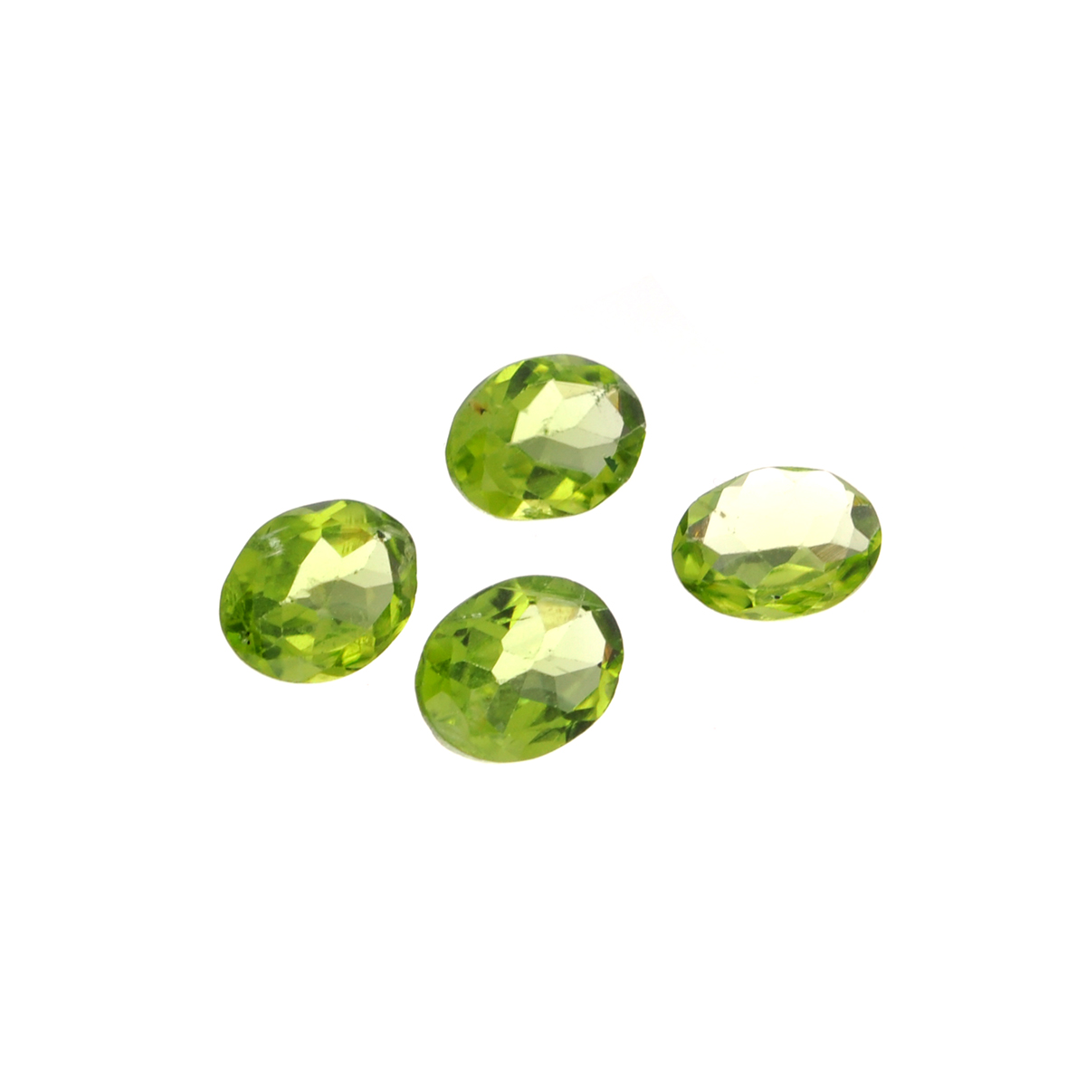 6.31CT Mixed Oval Cut Green Peridot Parcel