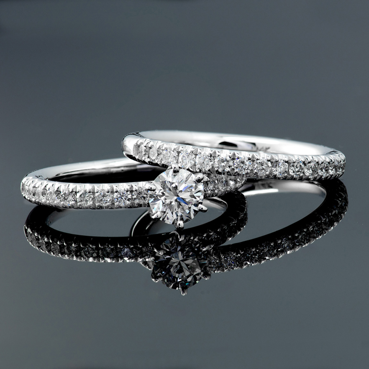 Brand New 14KT White Gold Diamond Engagement Ring Set with Matching Wedding Band! (VGN A-56)