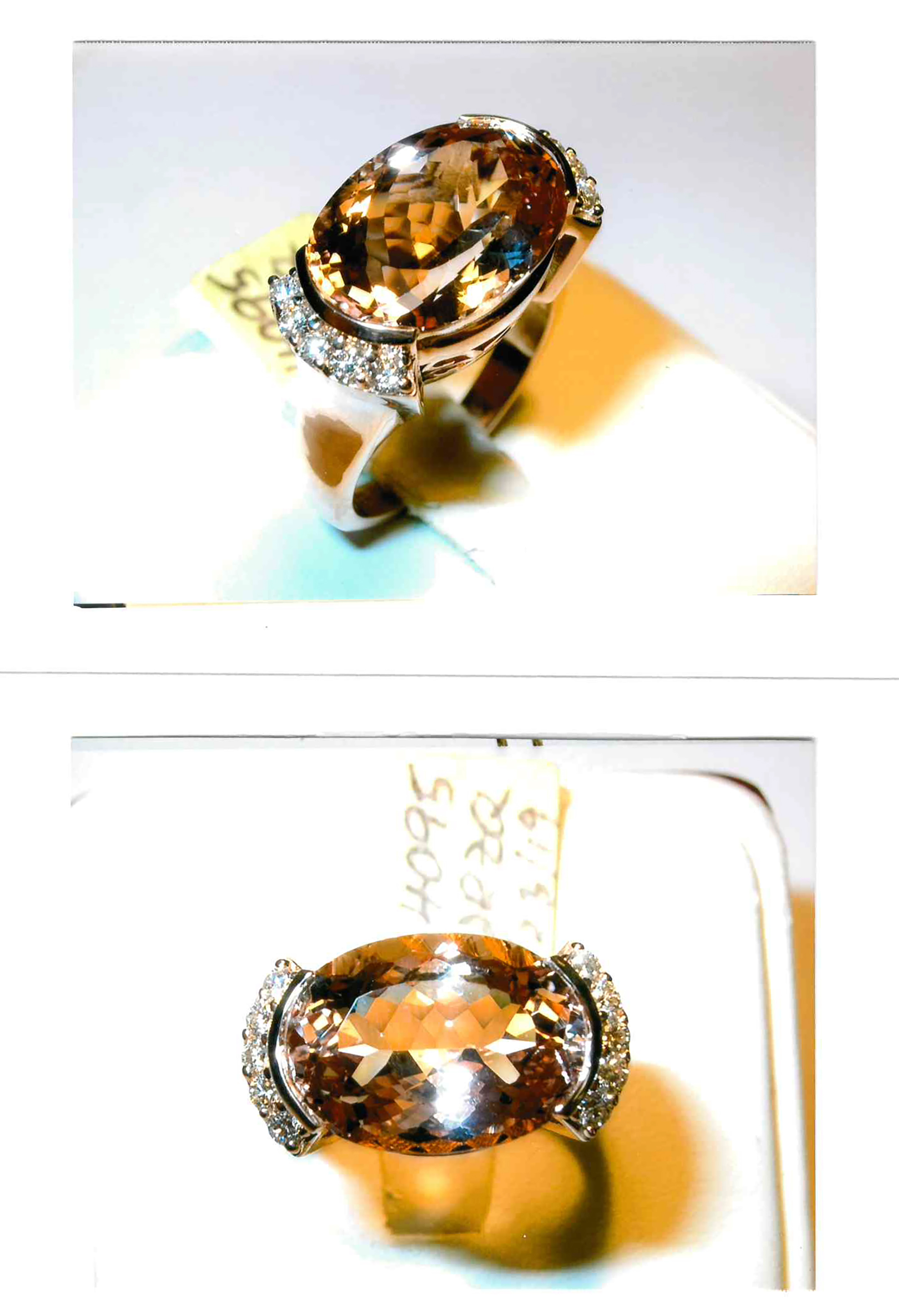 Custom Made Designer Morganite and Diamond Ring in 14KT Rose Gold Setting! - Image 4