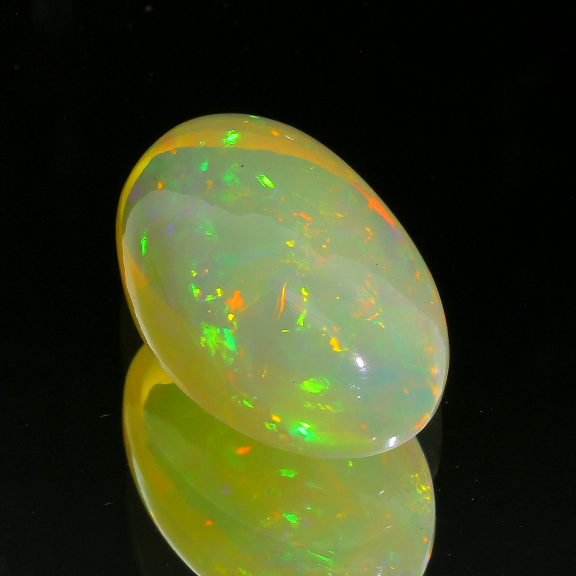 10.86CT Oval Cabochon White Opal Gemstone