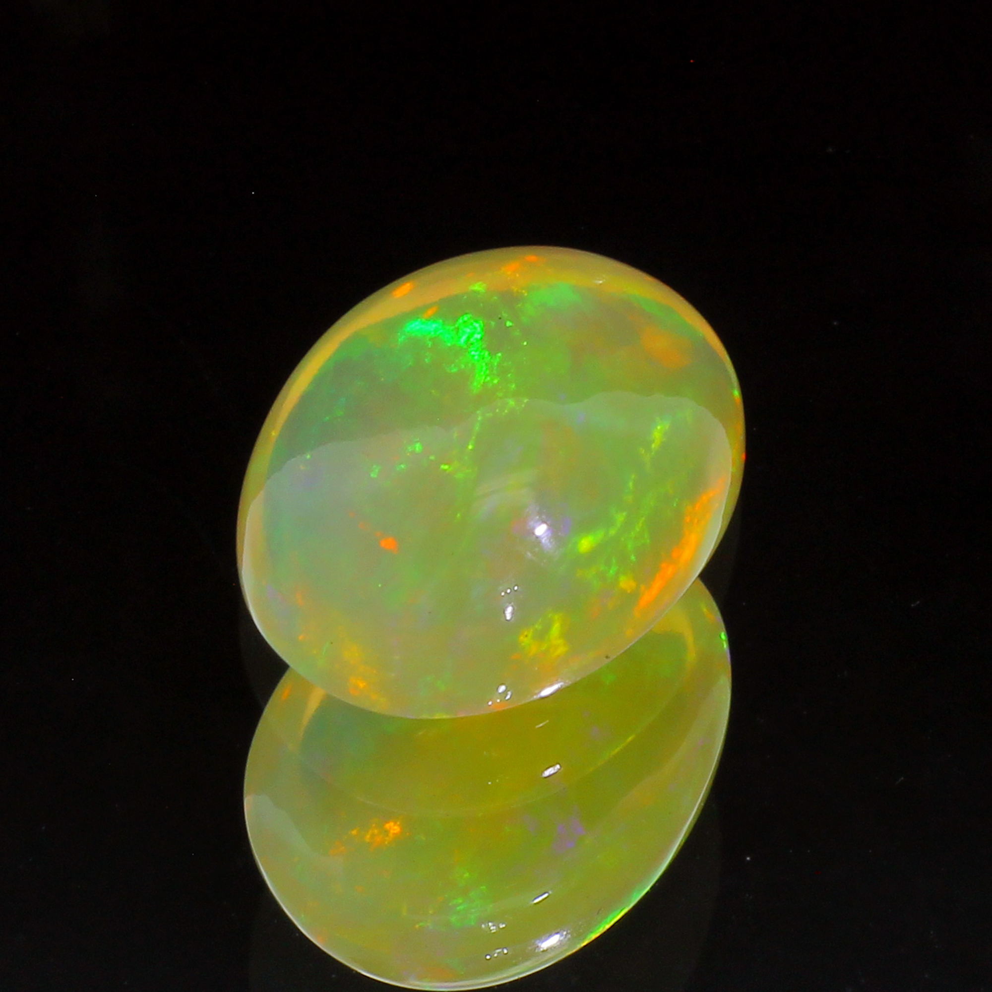 4.41CT Oval Cabochon White Opal Gemstone
