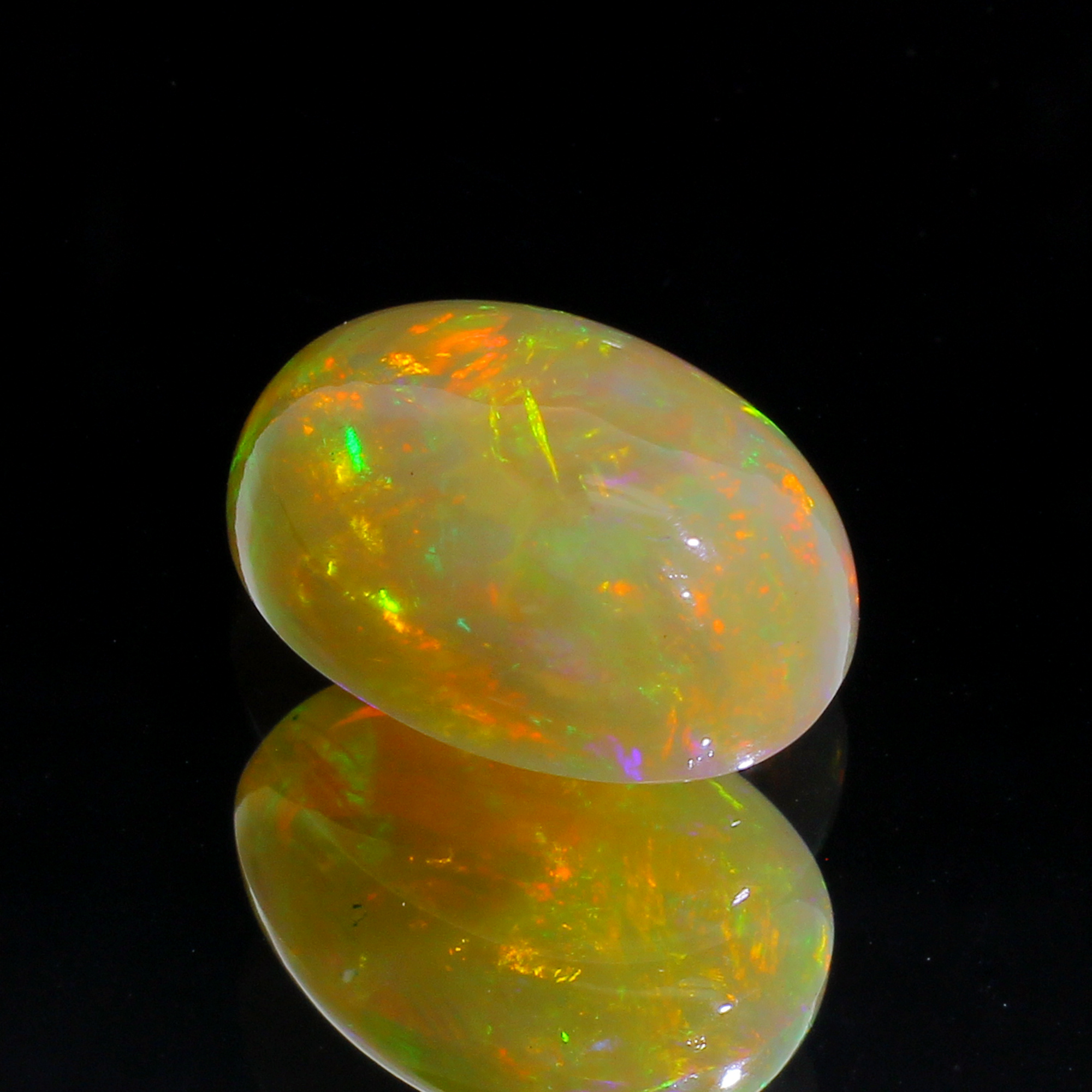 6.02CT Oval Cabochon White Opal Gemstone