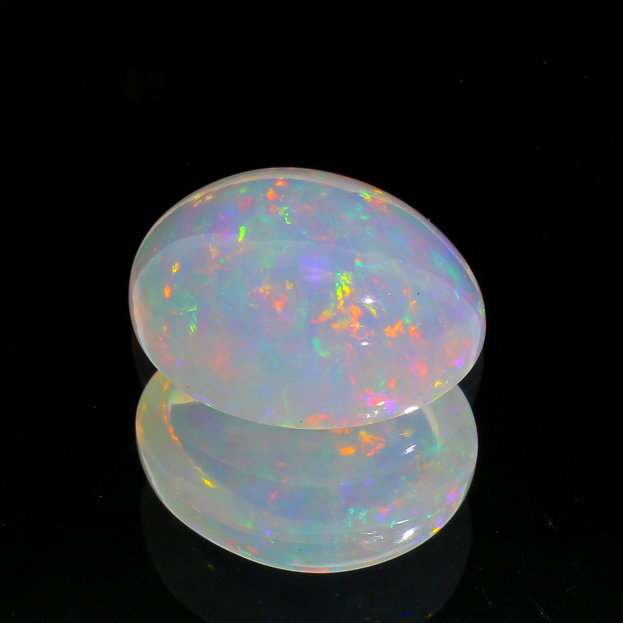 8.99CT Oval Cabochon White Opal Gemstone